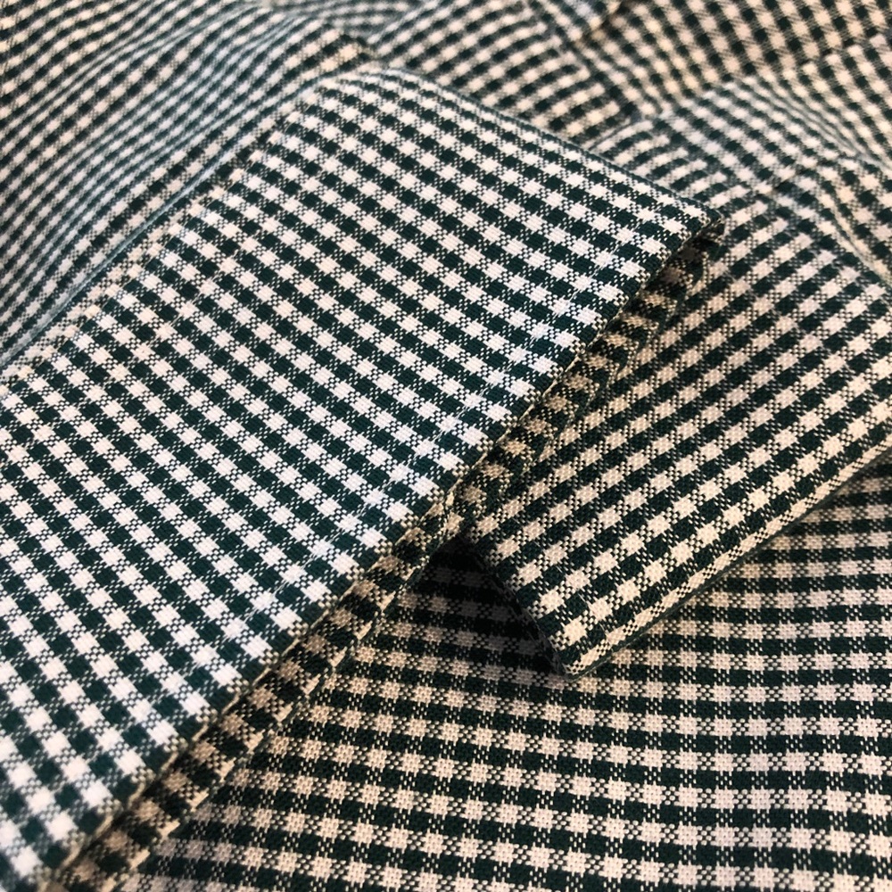 Lands' End Long Sleeve Green & White Shirt Large - Picture 12 of 12